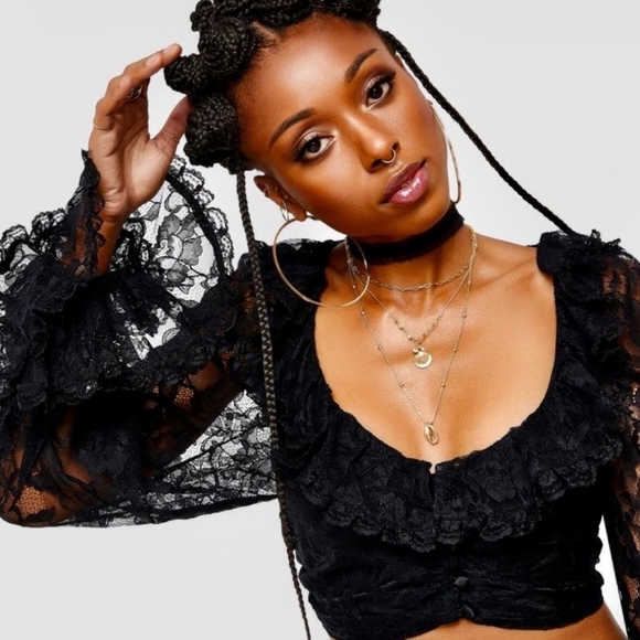 **1 XS Left**For Love and Lemons Quinn Crop Top - Picture 1 of 8